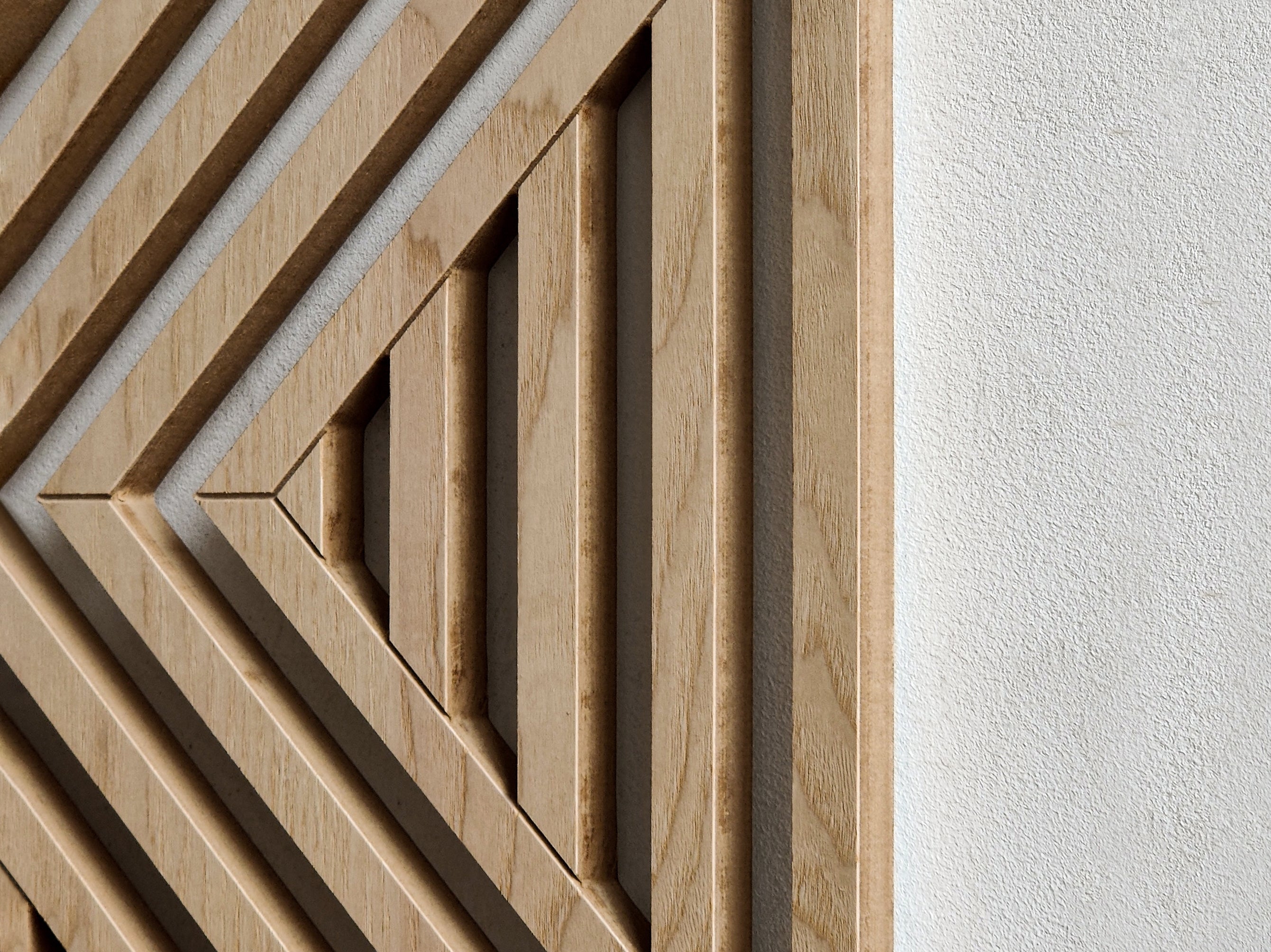 Wood wall art - Geometric wood wall decor - Abstract wall art