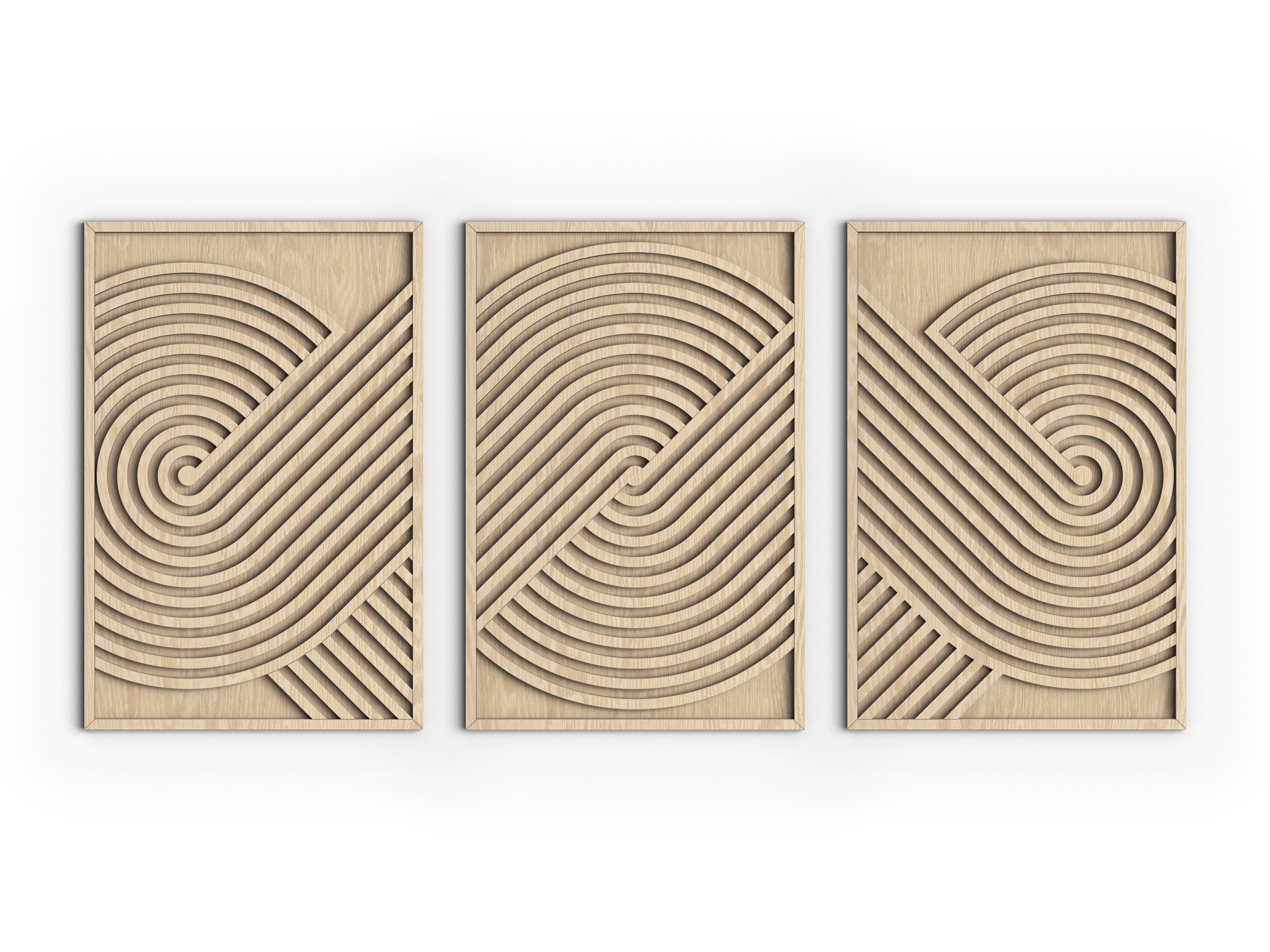 Wood wall art - Geometric wood wall decor - Minimalist wall art