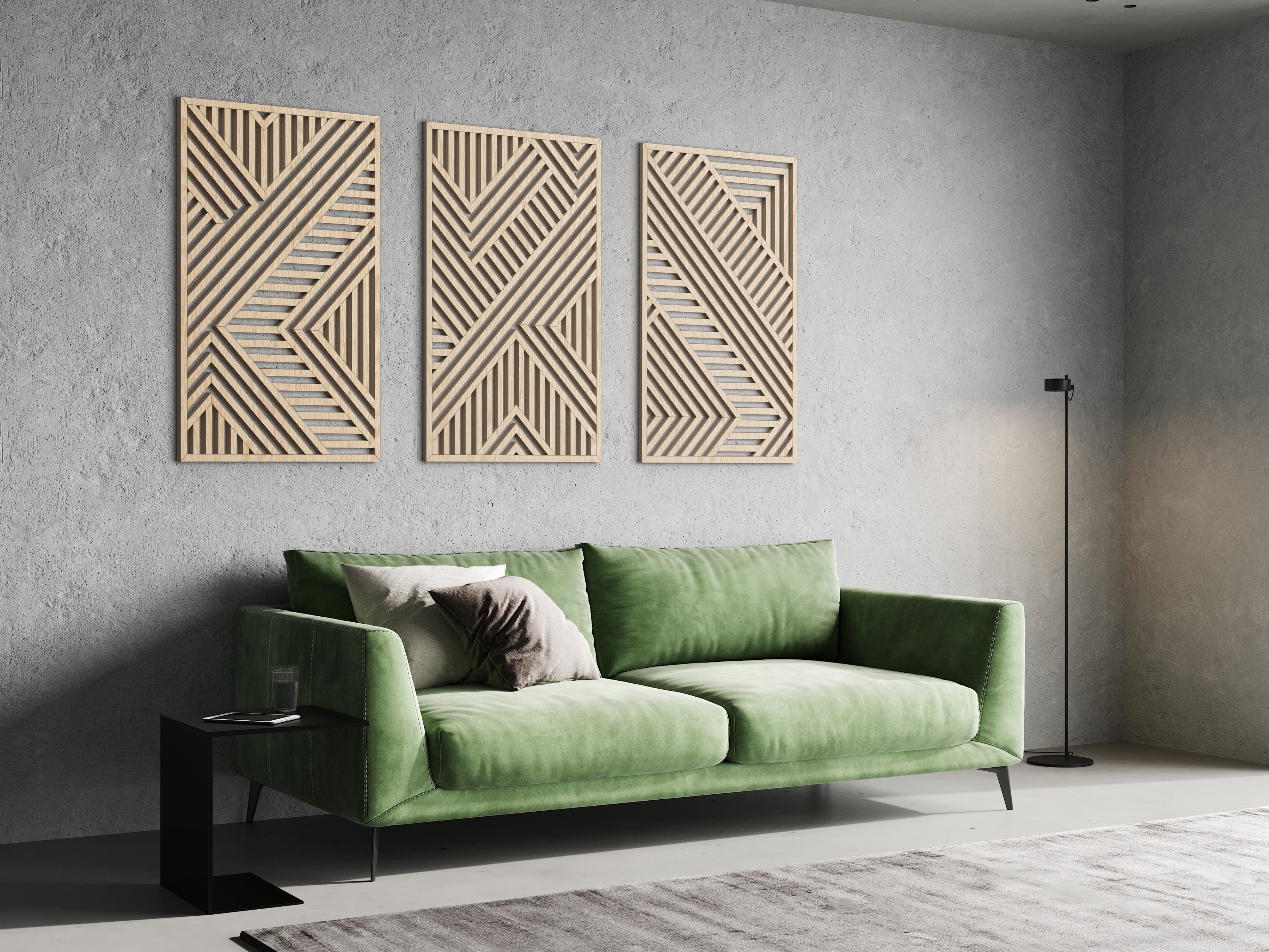 Wood wall art - Geometric wood wall decor - Abstract wall art