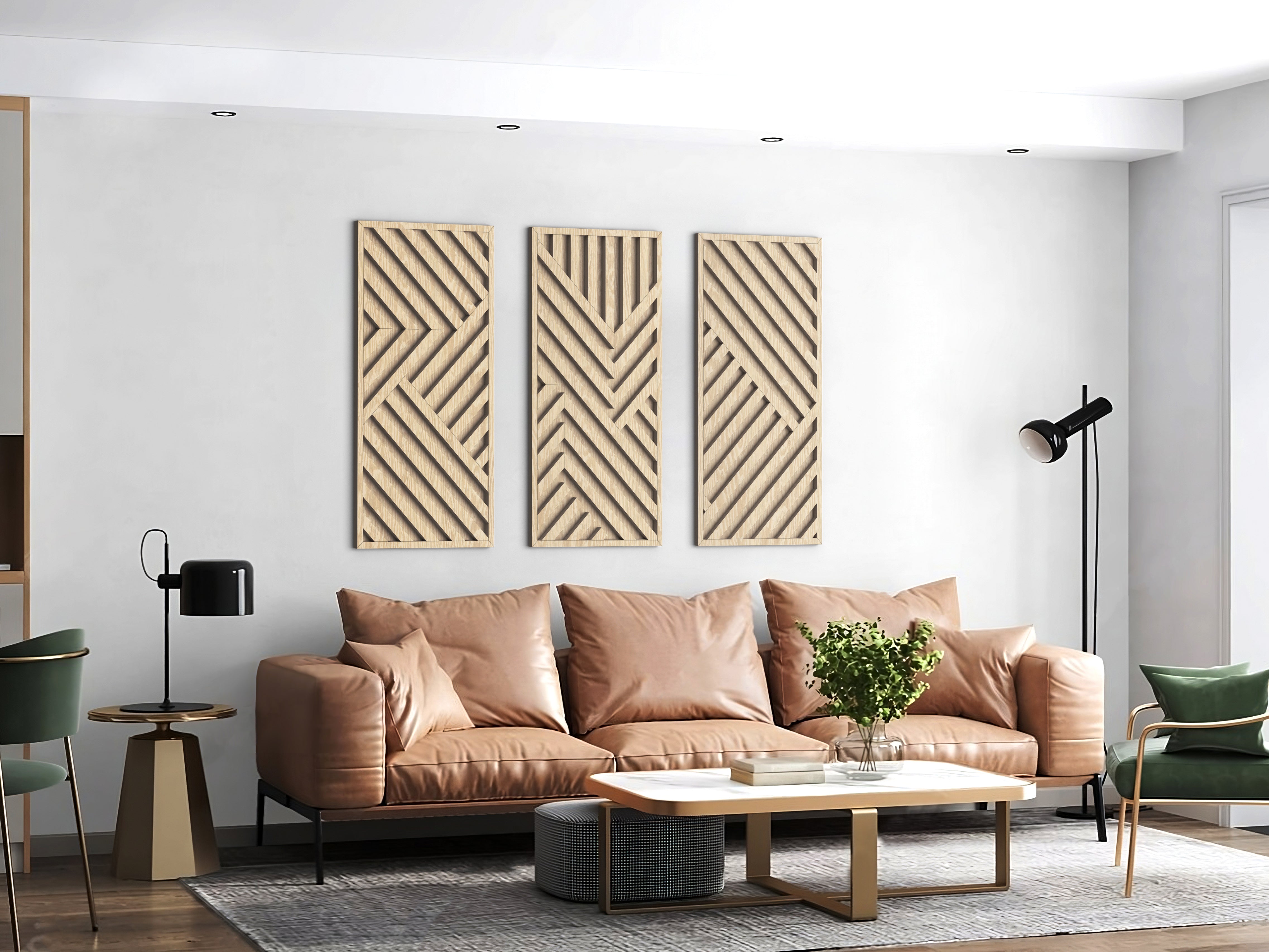 Wood wall art - Geometric wood wall decor - Abstract wall art