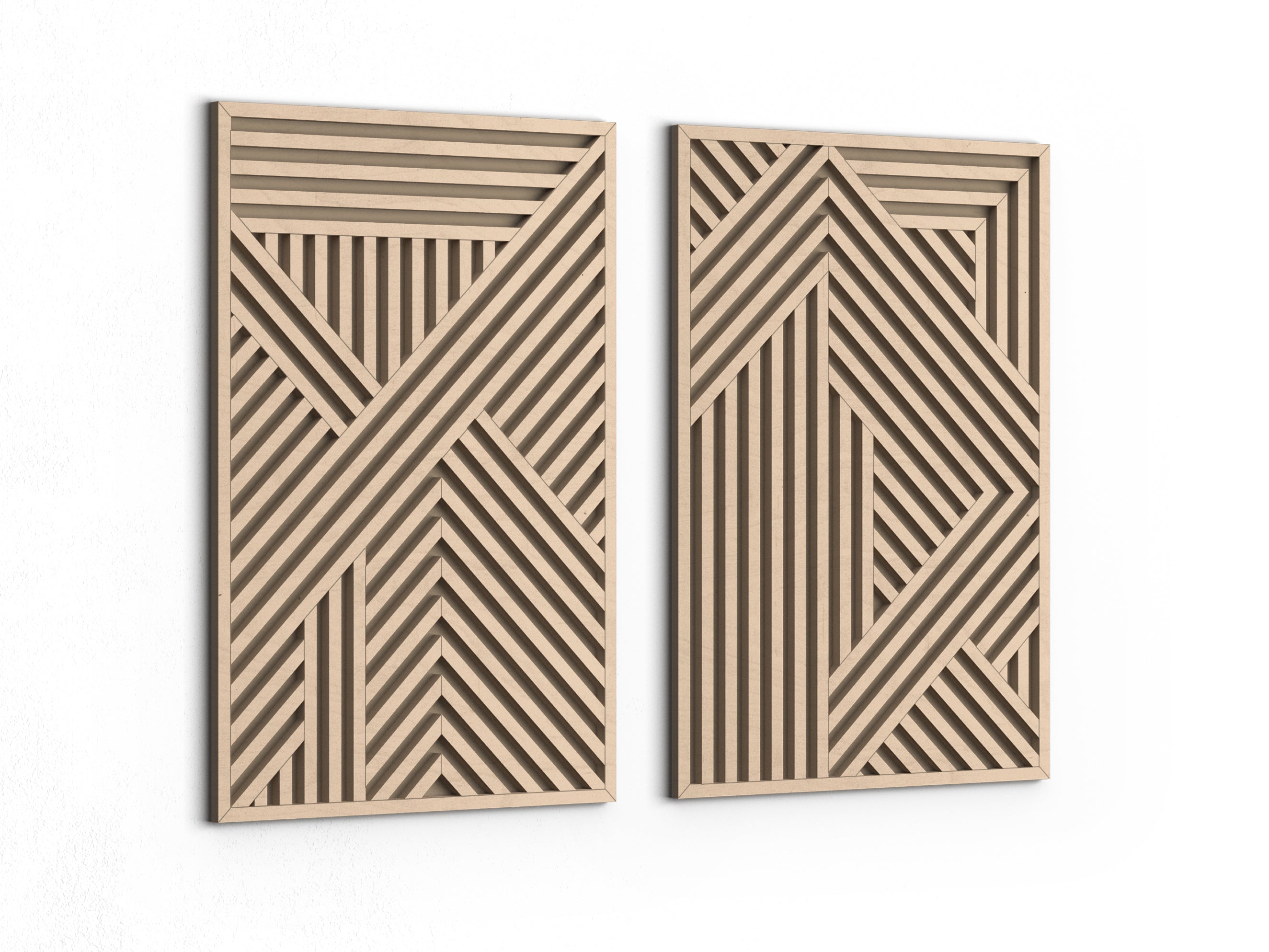 Wood wall art - Geometric wood wall decor - Abstract wall art