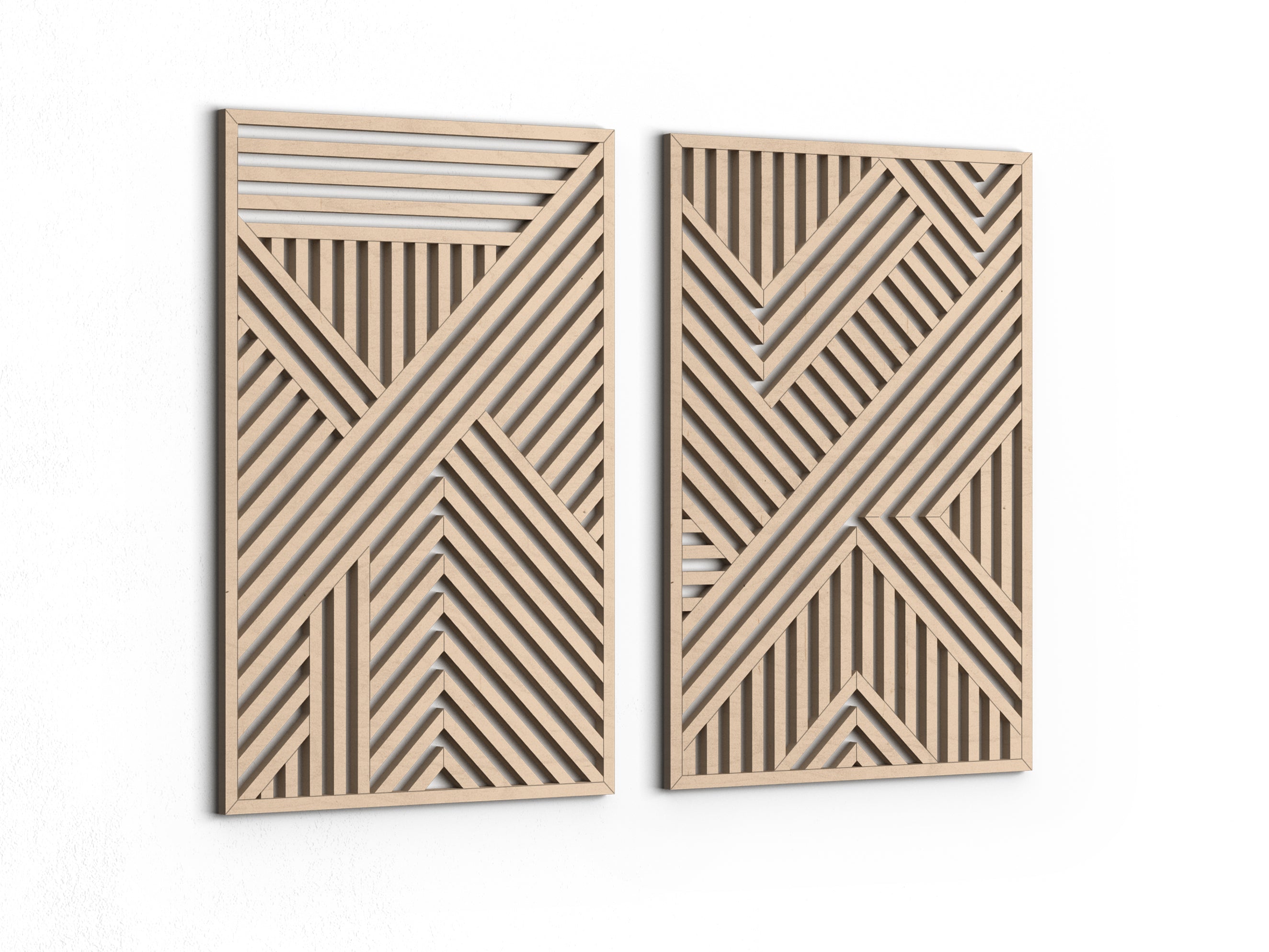 Wood wall art - Geometric wood wall decor - Abstract wall art