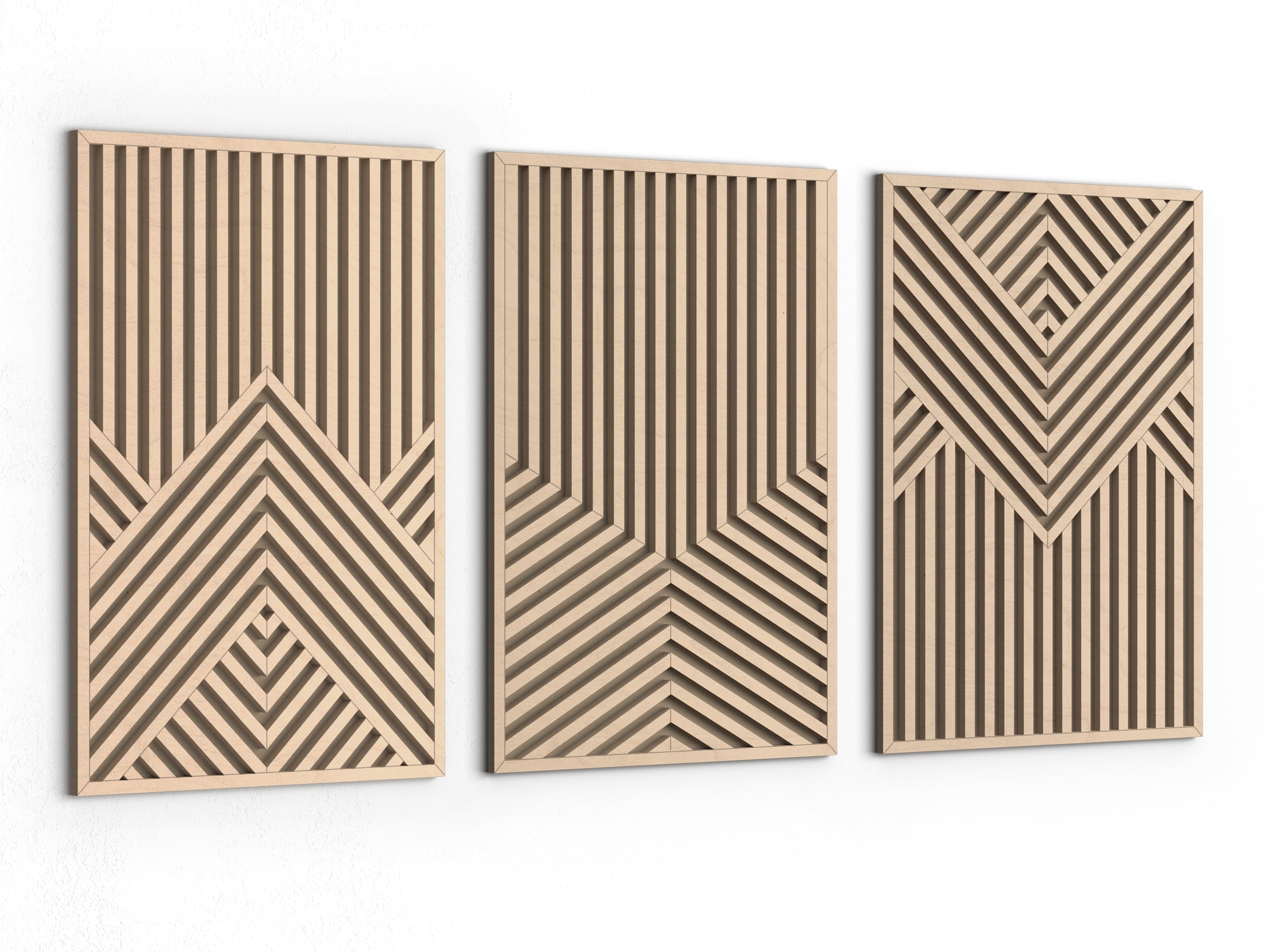 Wood wall art - Geometric wood wall decor - Minimalist wall art