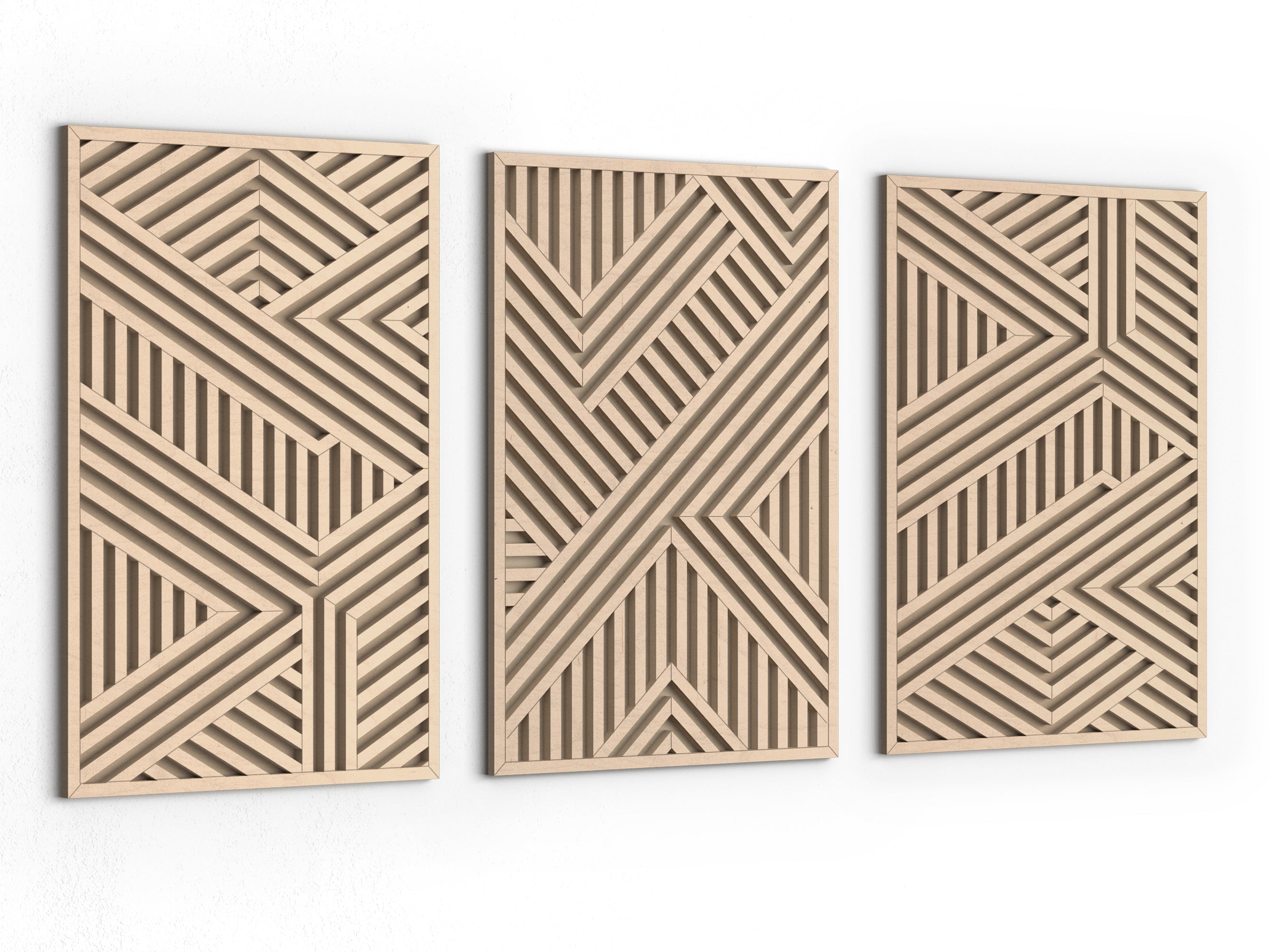 Wood wall art - Geometric wood wall decor - Abstract wall art