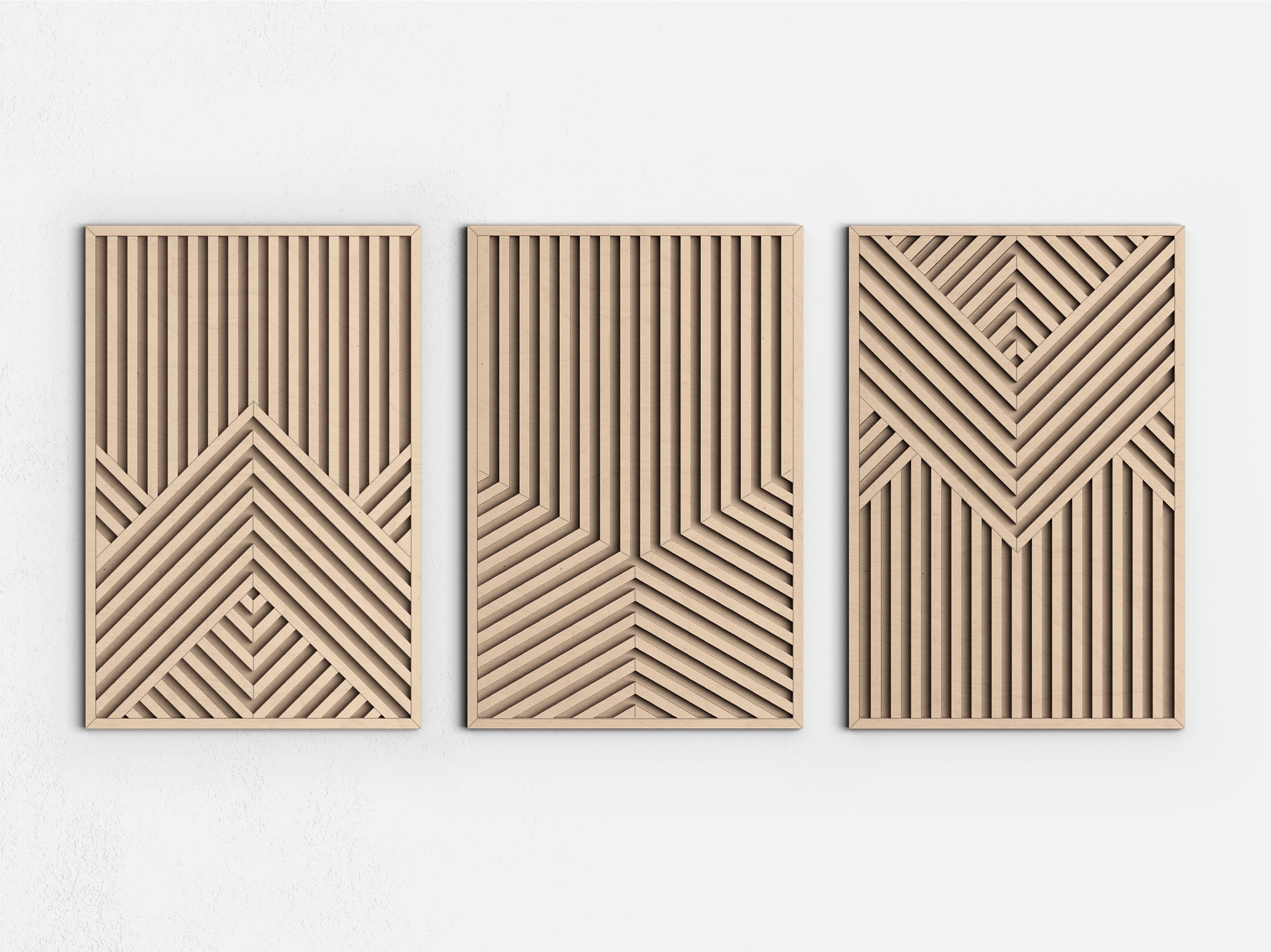 Wood wall art - Geometric wood wall decor - Minimalist wall art