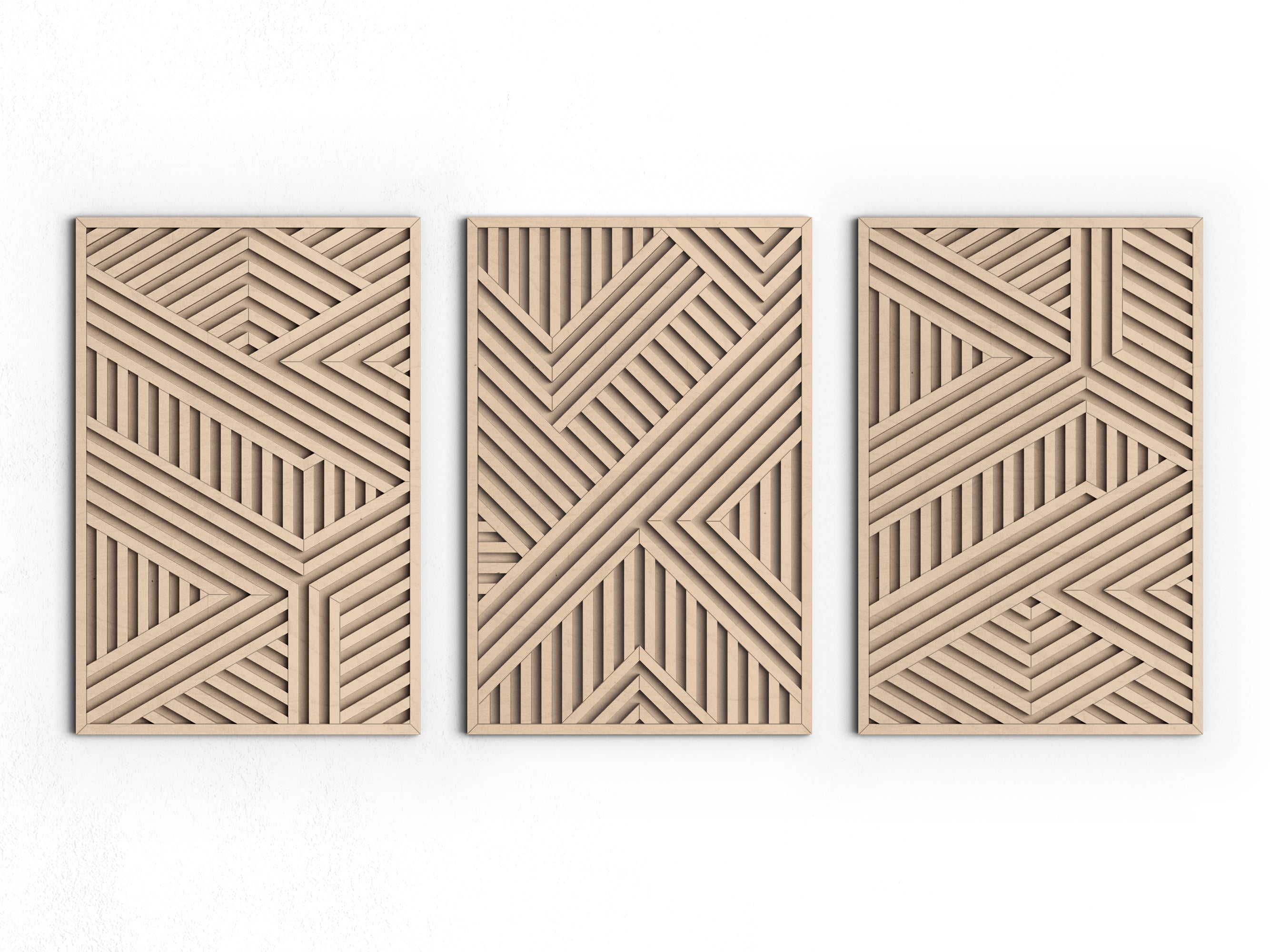 Wood wall art - Geometric wood wall decor - Abstract wall art
