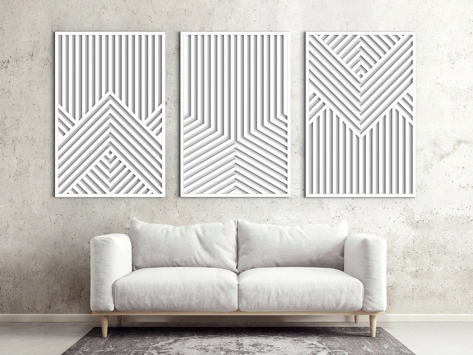 Wood wall art - Geometric wood wall decor - Minimalist wall art