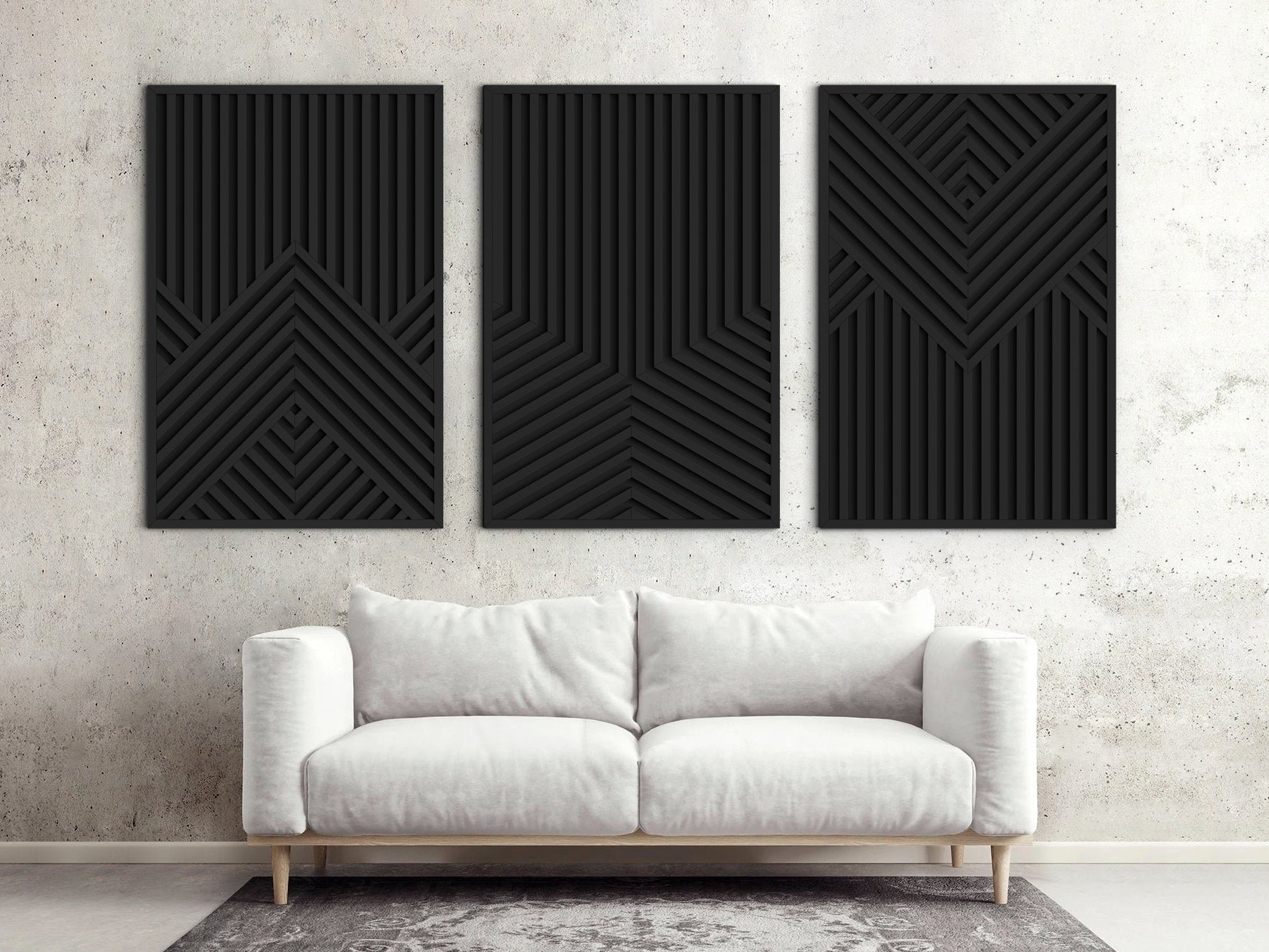Wood wall art - Geometric wood wall decor - Minimalist wall art