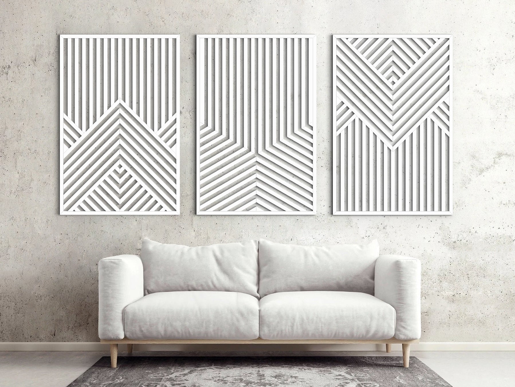 Wood wall art - Geometric wood wall decor - Minimalist wall art