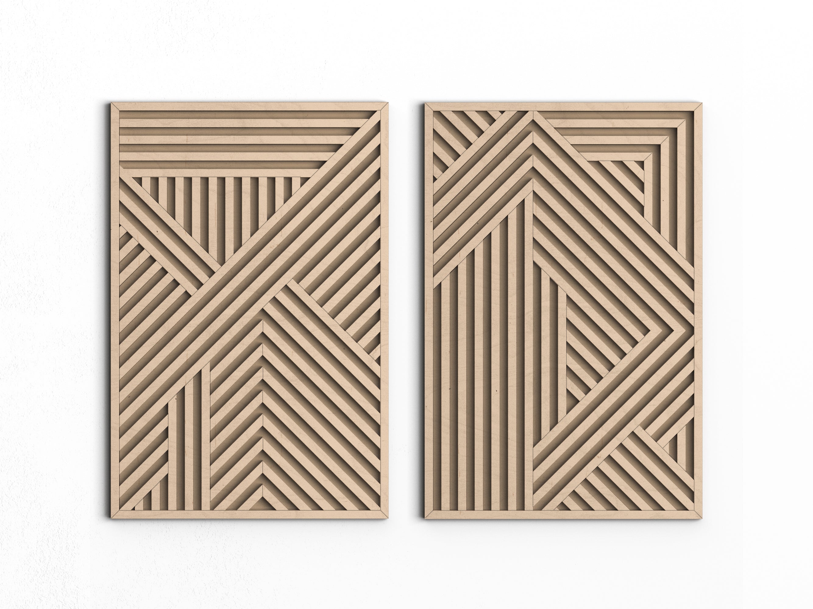 Wood wall art - Geometric wood wall decor - Abstract wall art