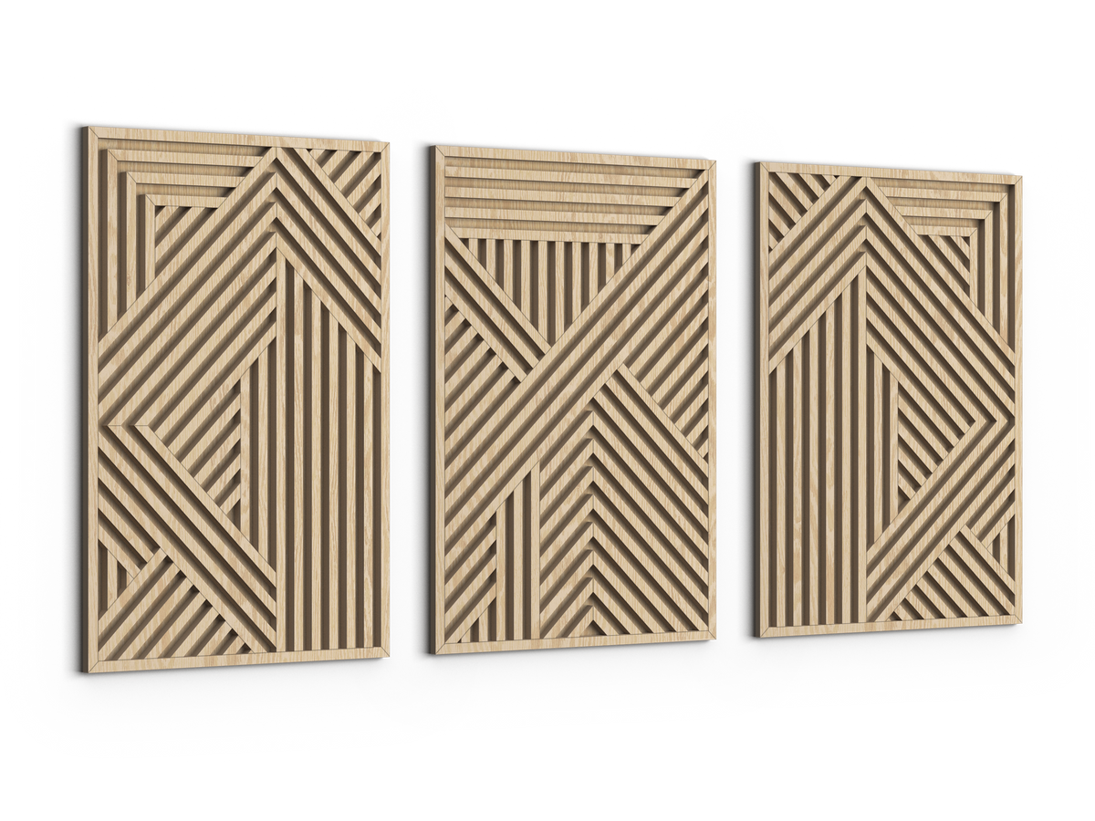 Wood wall art Geometric wood wall decor Abstarct wood wall art