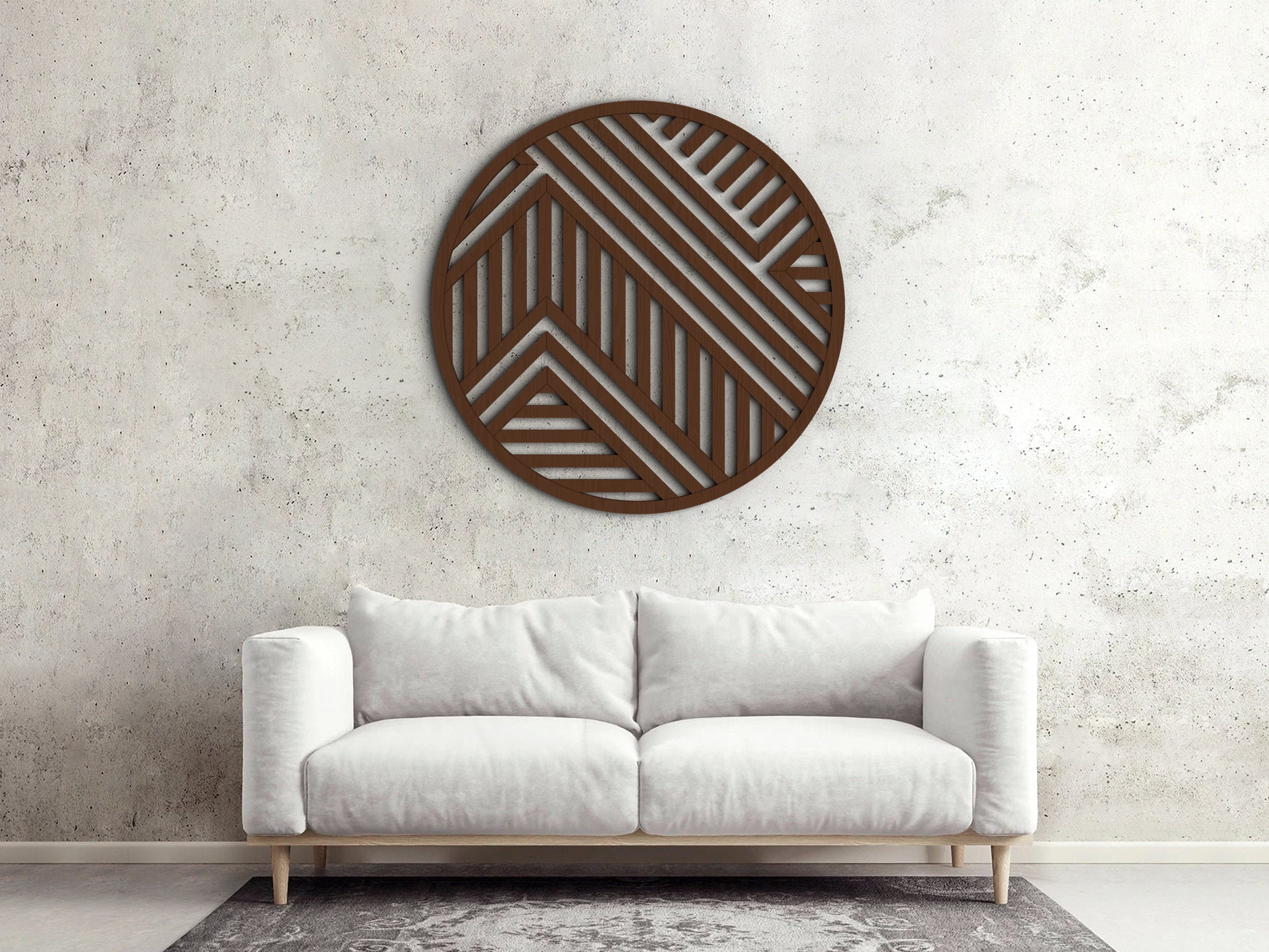 Modern cheapest Wood Wall Art, Geometric Wall Decor - Single