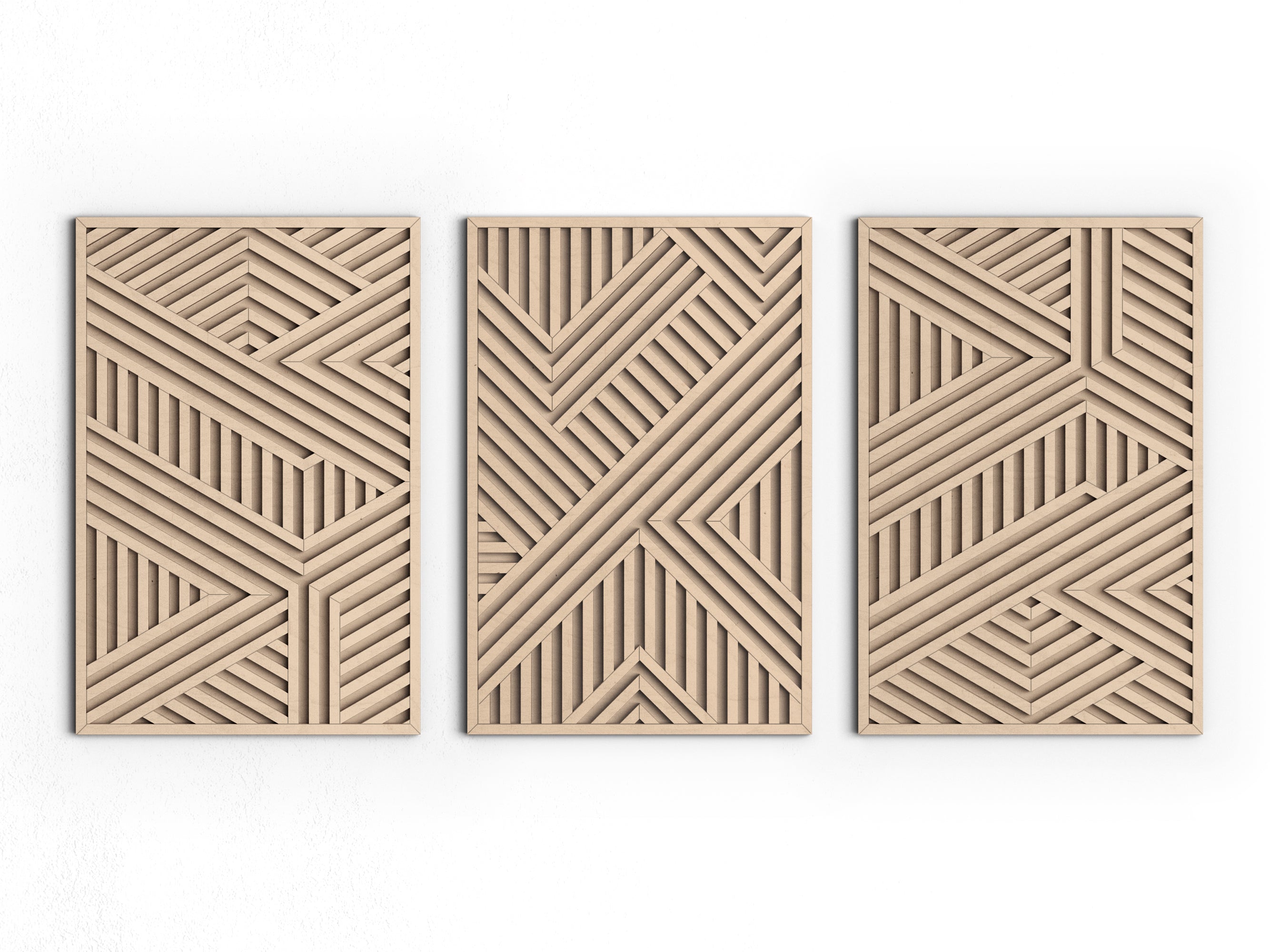 Wood wall art - Geometric wood wall decor - Abstract wall art