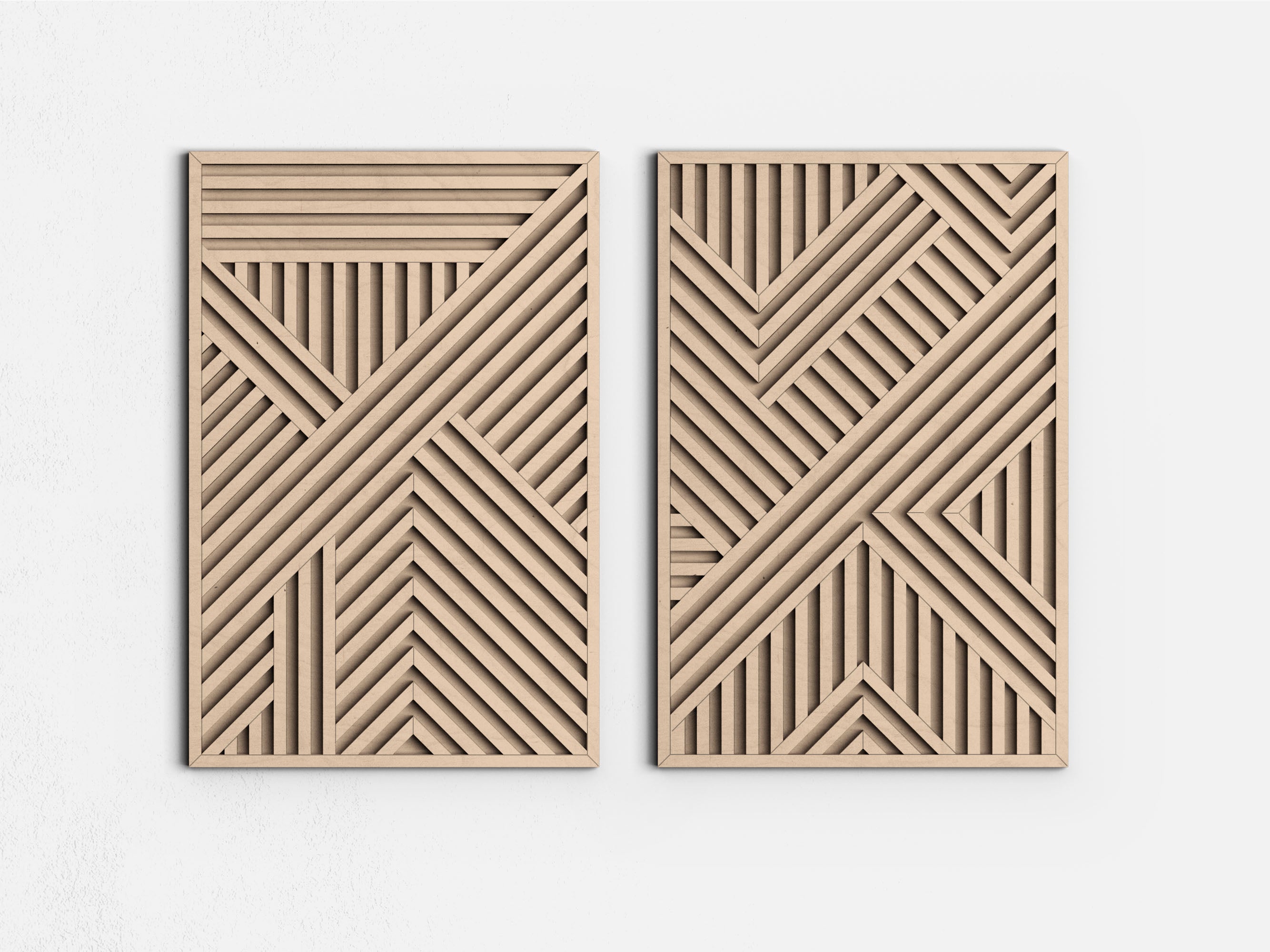 Wood wall art - Geometric wood wall decor - Abstract wall art